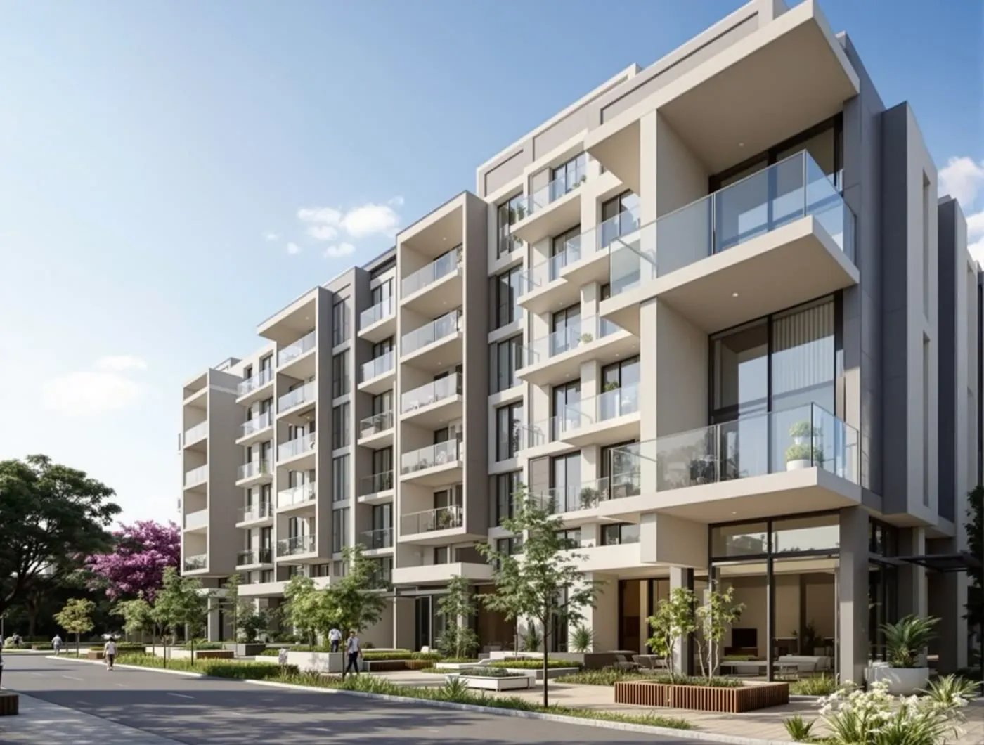 Apartment complex representing multi-unit apartment project sourcing