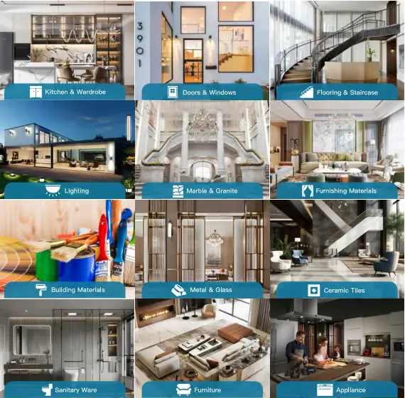 Building materials prepared for multi-category project consolidation