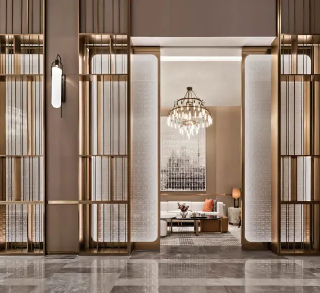 Metal and glass products for architectural interiors