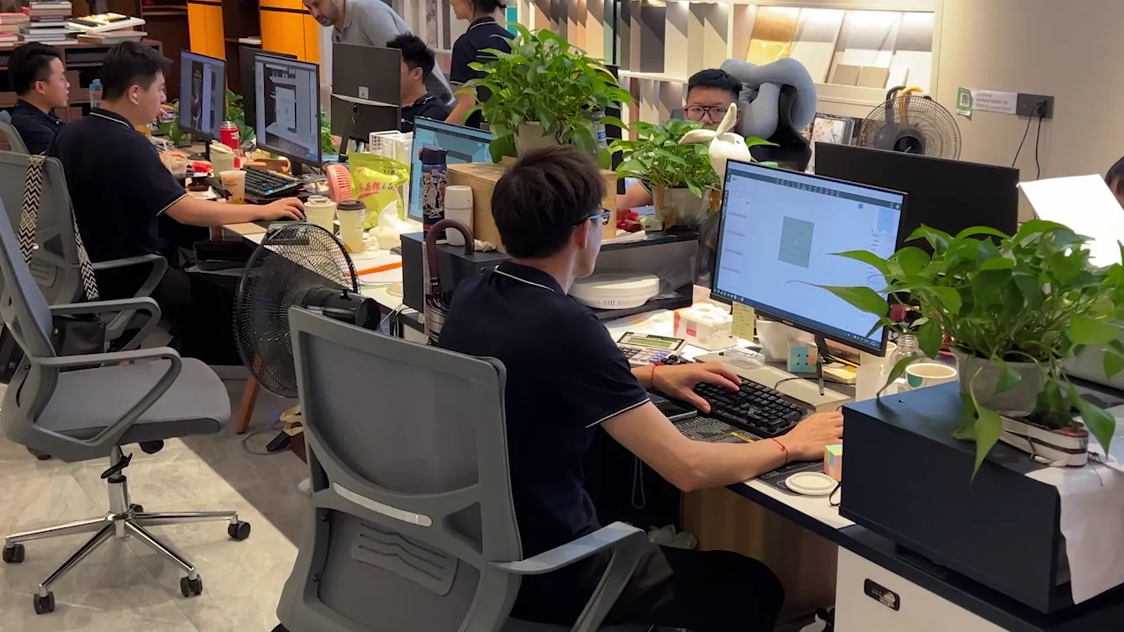 George Group in-house interior design team working on overseas project drawings