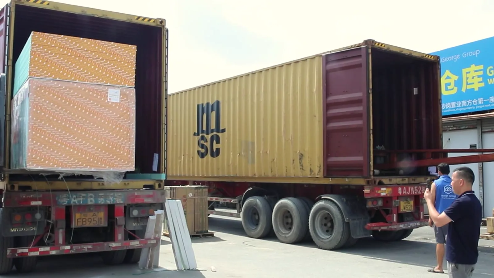 George Group international logistics team coordinating building material and furniture project shipments