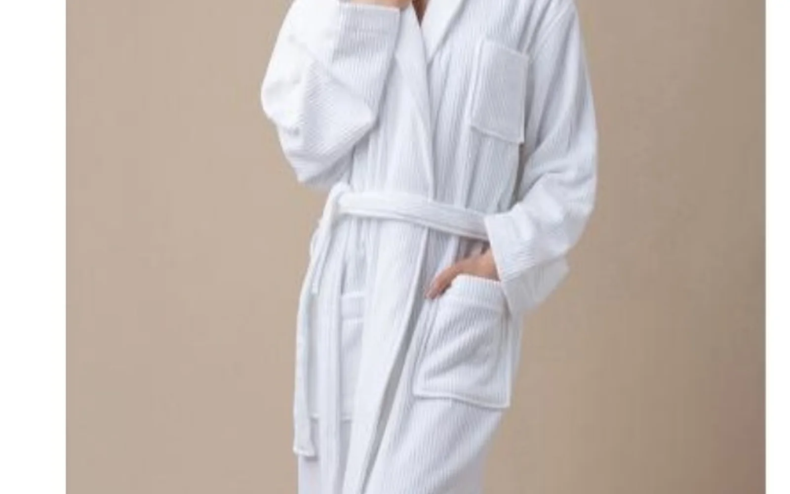 Hotel bathrobe and bath linen options from the George Group hotel supplies catalog