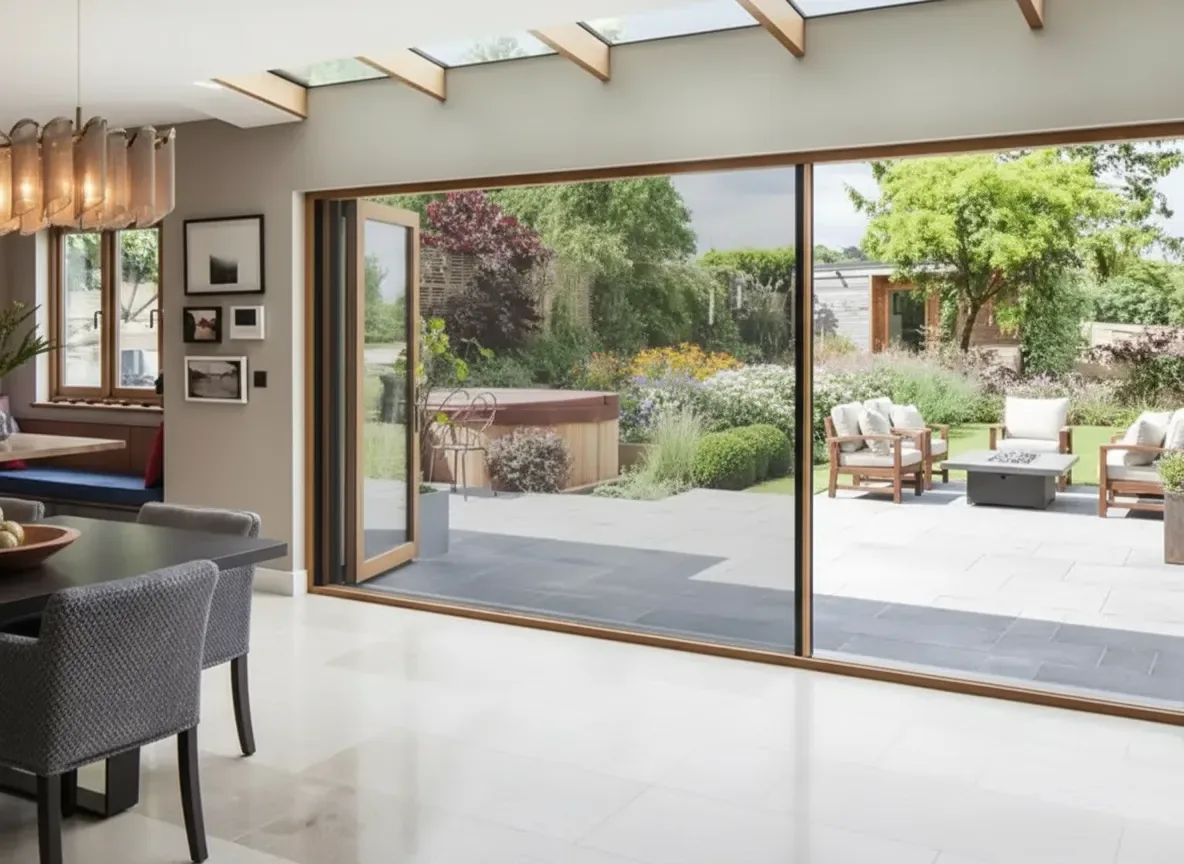 Sliding patio door system for a complete project