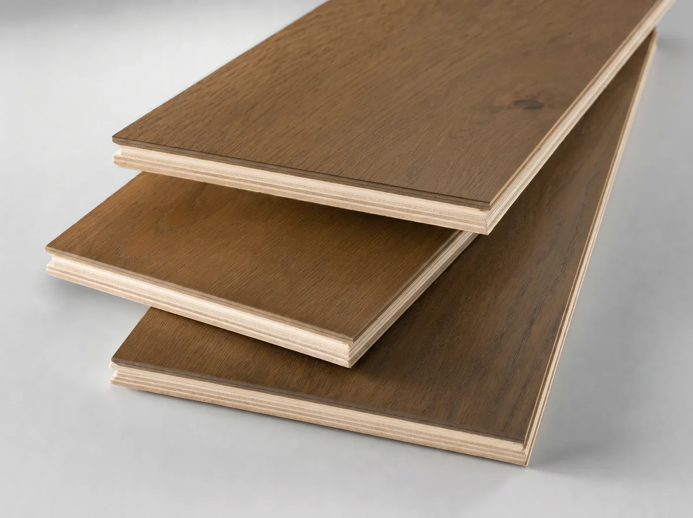 Engineered wood flooring boards for complete projects