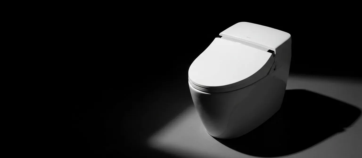 Premium smart toilet and bathroom fixture hero image for sanitary ware projects