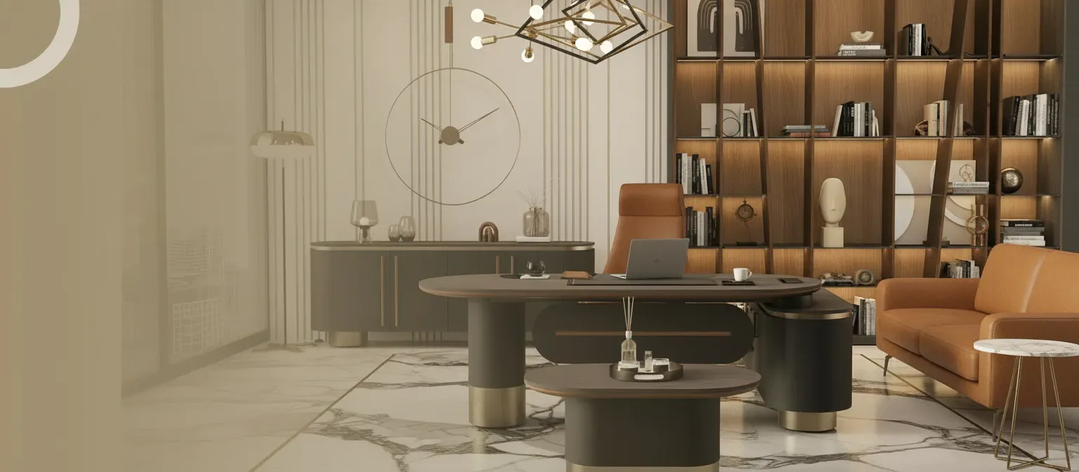 High-end furniture scene for complete project furniture sourcing