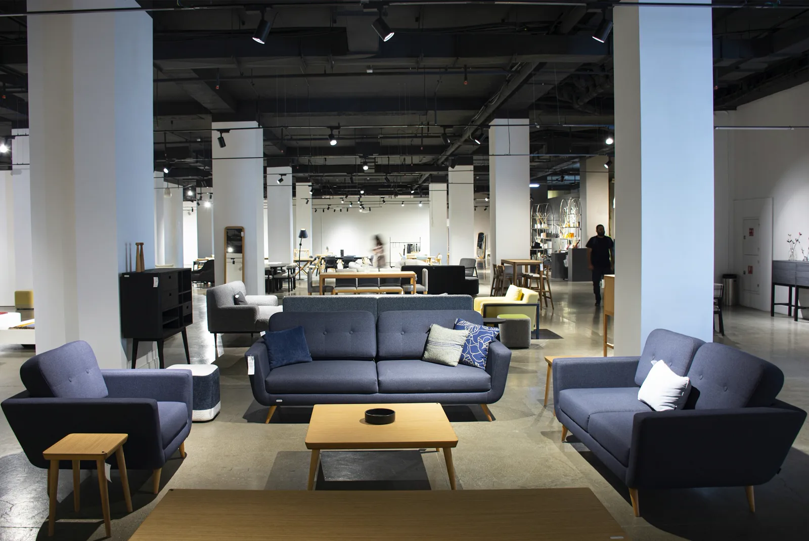 Furniture showroom illustrating George Group project sourcing categories
