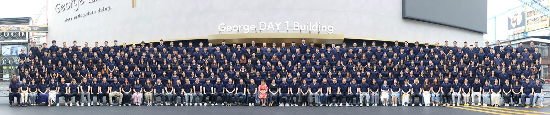 George Group team gathered outside the Day 1 Building in Foshan