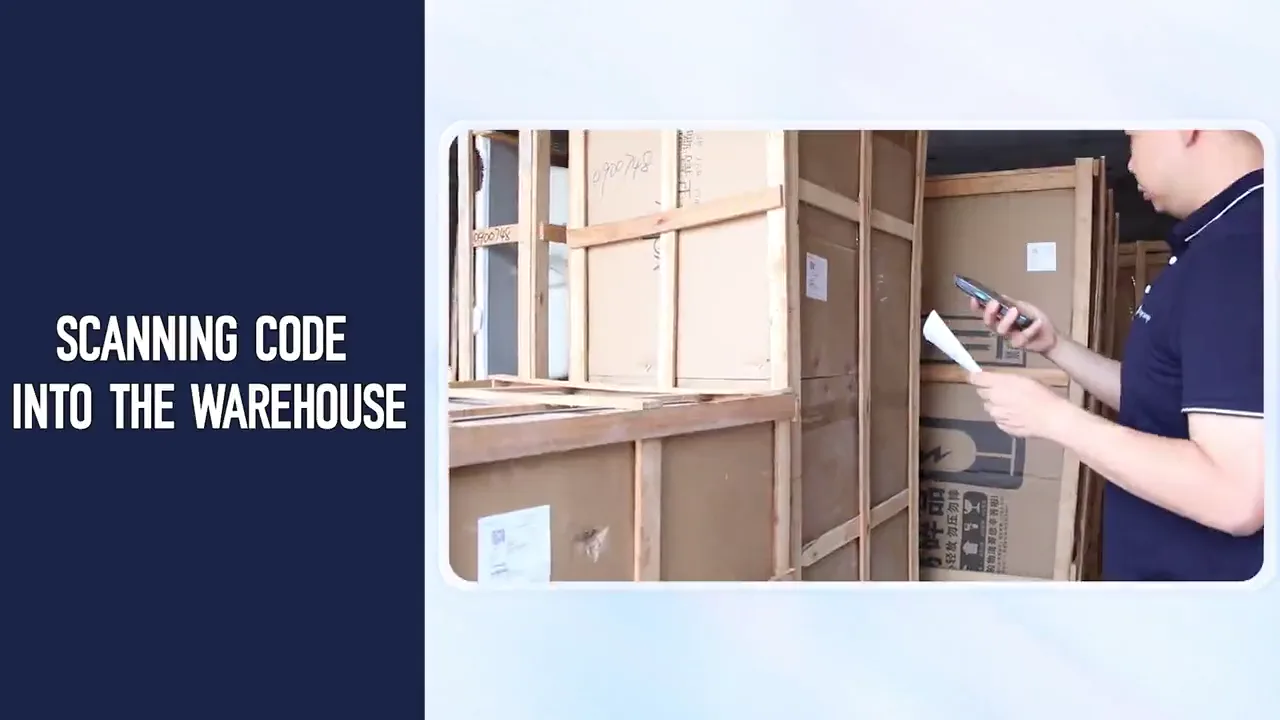 George Group warehouse team scanning project products into the Foshan consolidation system